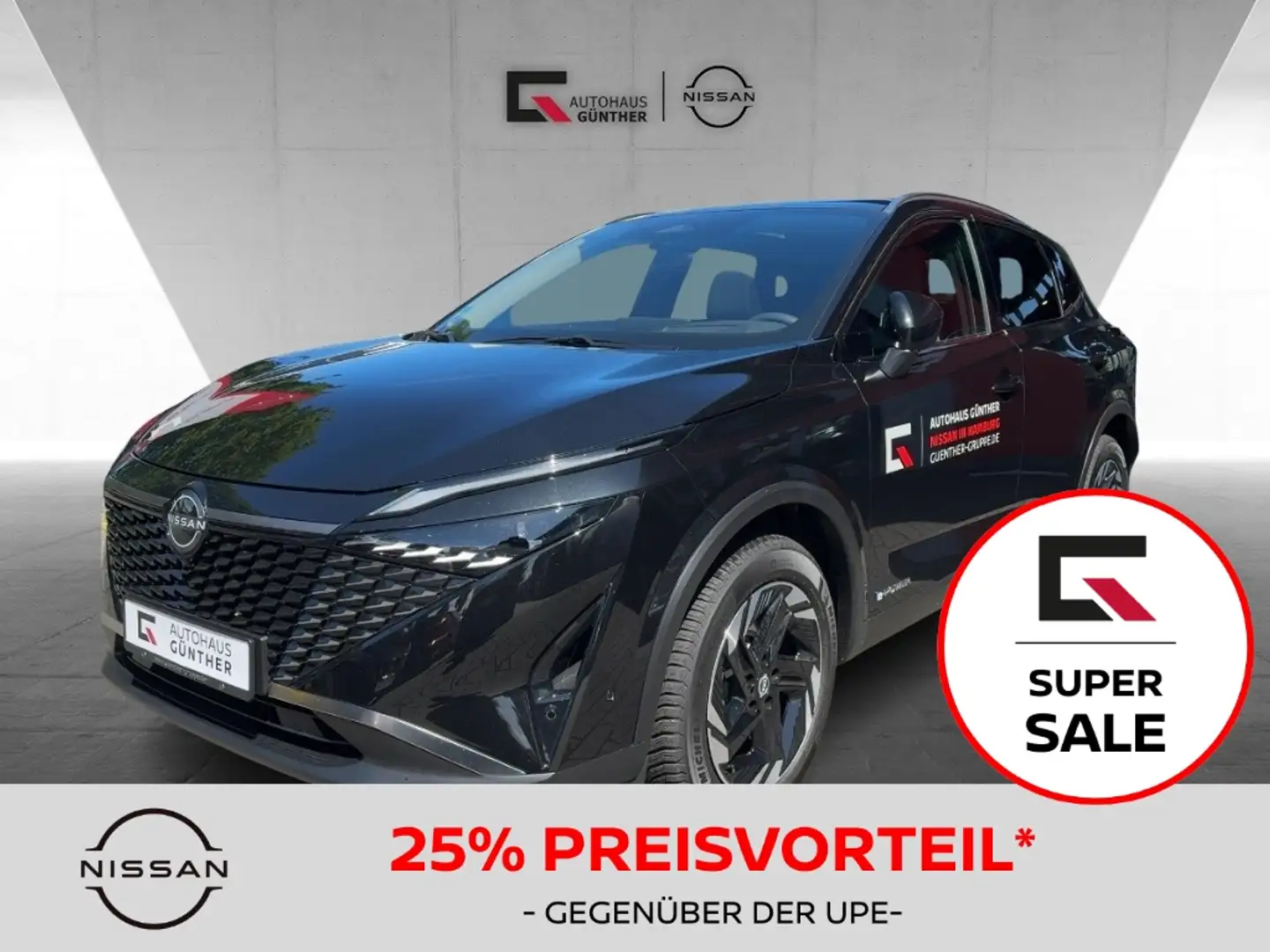 Nissan Qashqai N-CONNECTA Autom. Winter/PGD/HUD/360°/ e-POWER Schwarz - 1