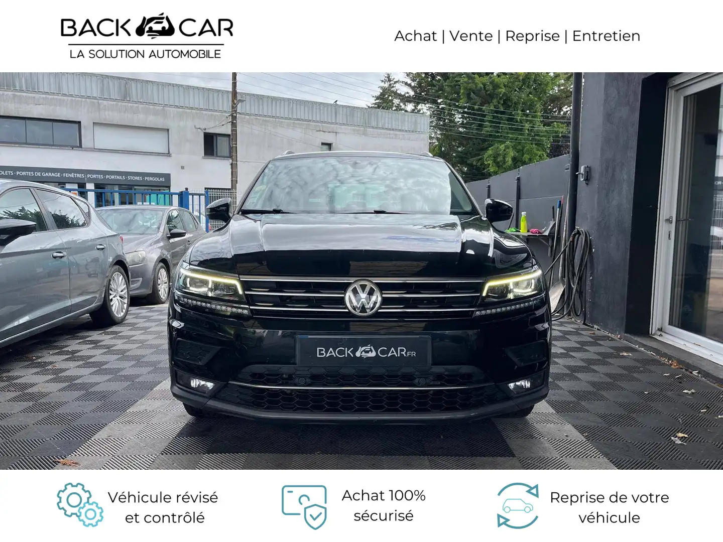Volkswagen Tiguan 2.0 TDI 150 DSG7 Carat Exclusive - ATTELAGE / TOIT OUVRANT / SIEGES CUIR - ENTRETIEN VOLKSWAGEN Zwart - 2