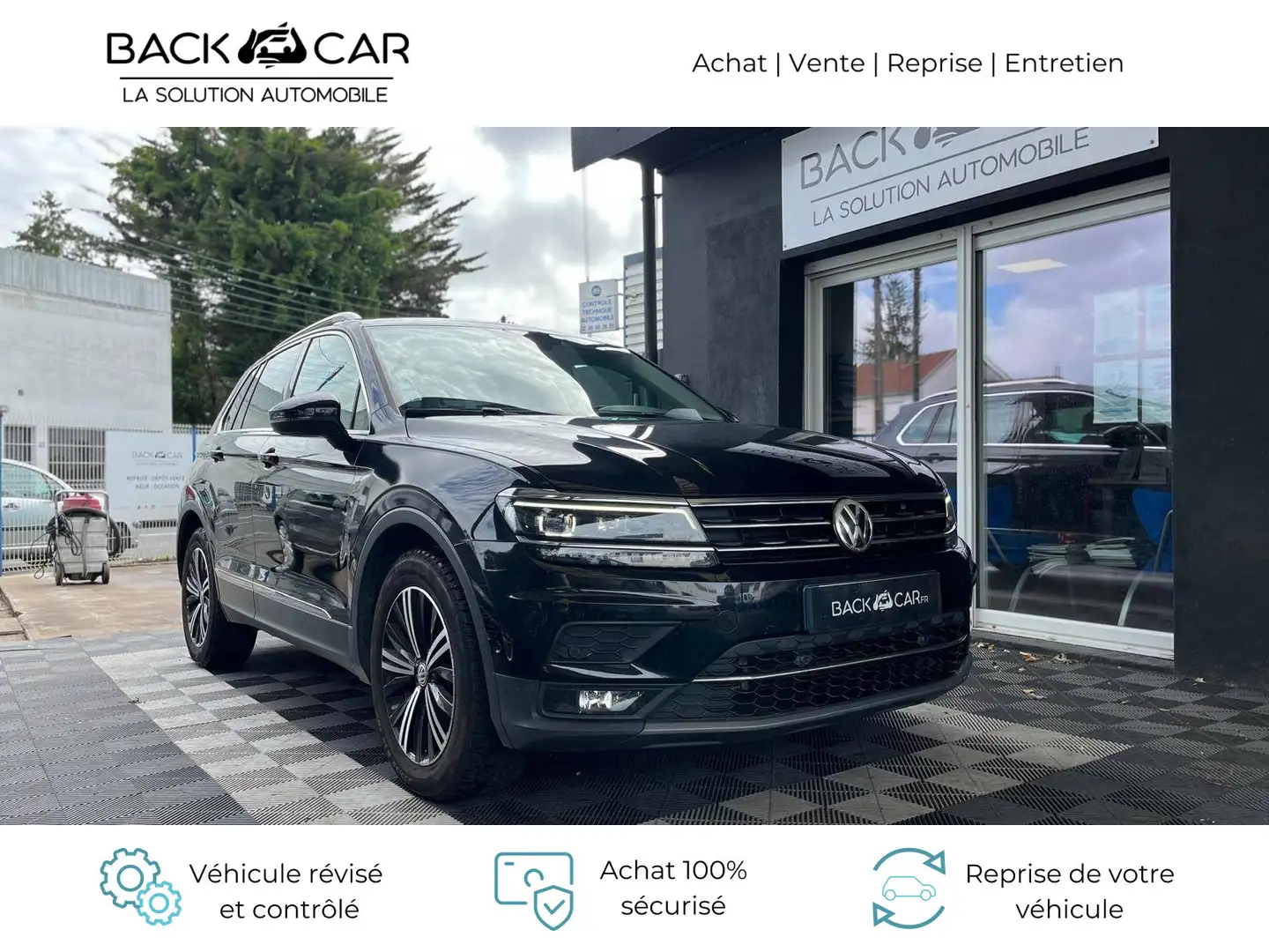 Volkswagen Tiguan 2.0 TDI 150 DSG7 Carat Exclusive - ATTELAGE / TOIT OUVRANT / SIEGES CUIR - ENTRETIEN VOLKSWAGEN Zwart - 1
