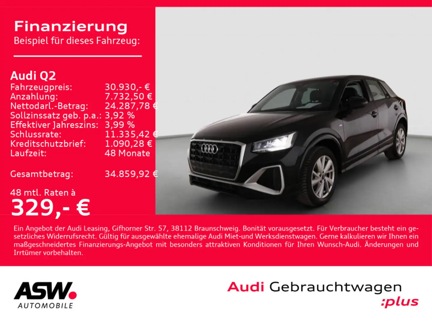 Audi Q2 S line 35TFSI Stronic NAVI LED RFK LEDER SHZ Schwarz - 1