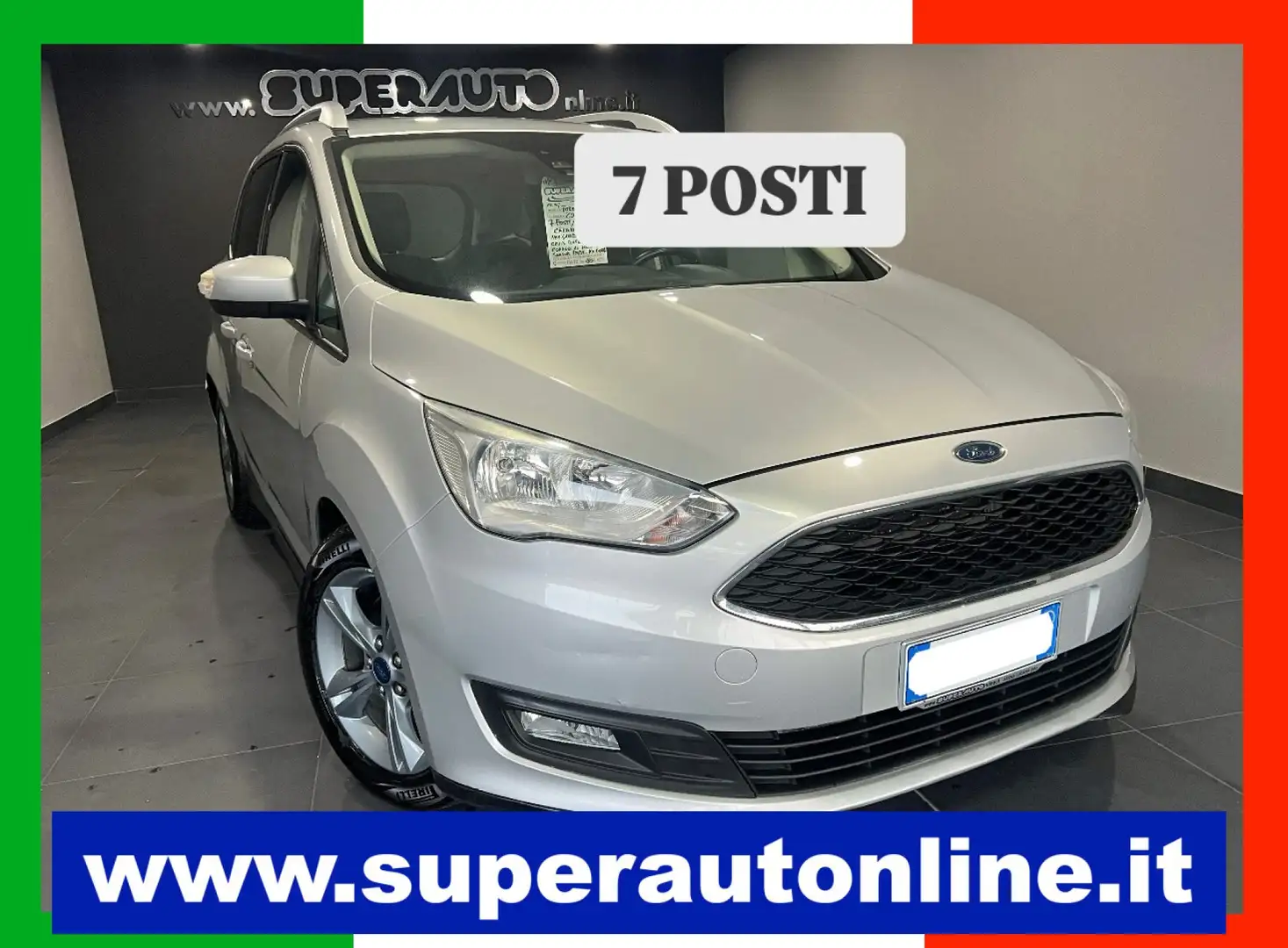 Ford Grand C-Max 2.0 TDCI 150cv Navi-Sensori-Cruis Grigio - 1