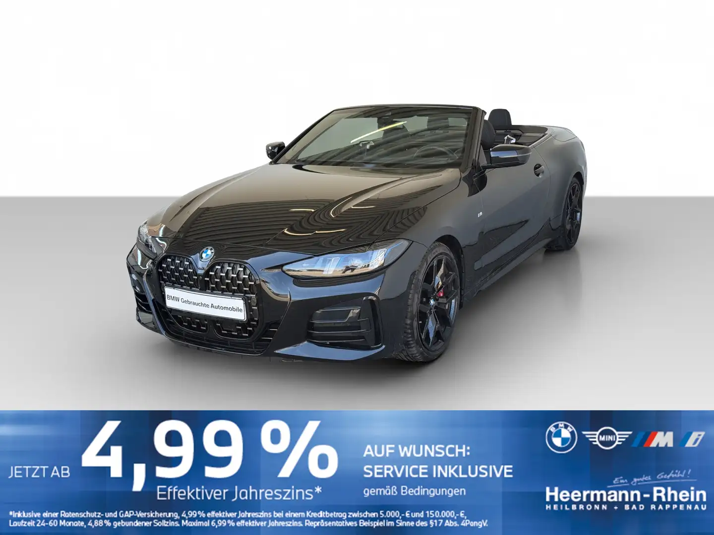 BMW 430 dA Cabrio M Sport LiveCock.ACC.LED.ParkAss.SH Noir - 2