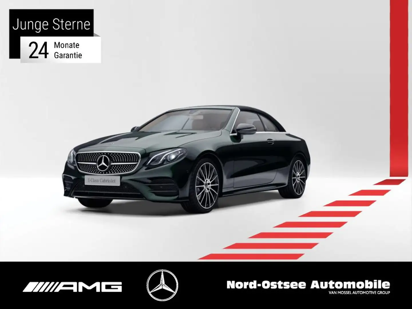 Mercedes-Benz E 220 d CABRIO PDC SHZ NAVI LED SPURW NIGHT Vert - 1