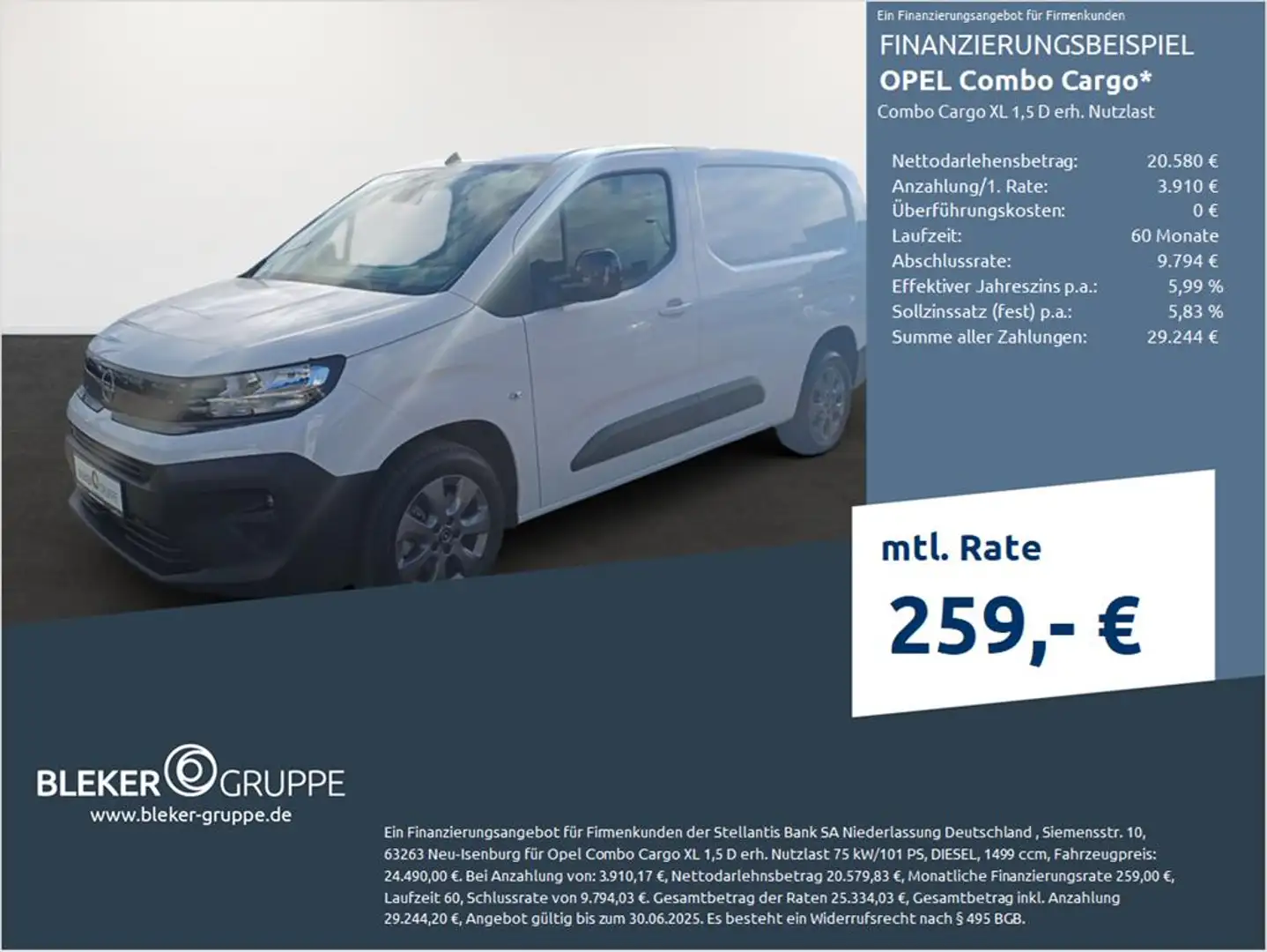 Opel Combo Cargo Wit - 1