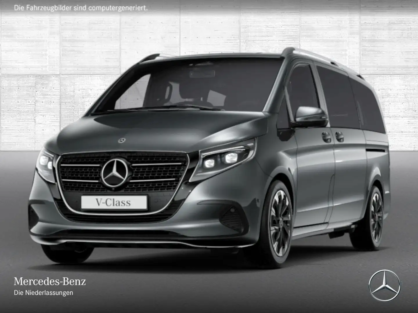 Mercedes-Benz V 300 d STYLE+9G+AHK+StandHZ+Klimaautom.+Navi+DIS Grau - 2