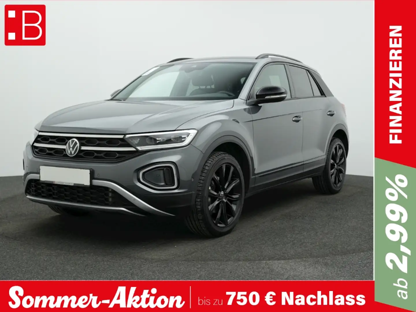 Volkswagen T-Roc 1.5 TSI DSG Black Style NAVI KAMERA IQ.DRIVE Grau - 1