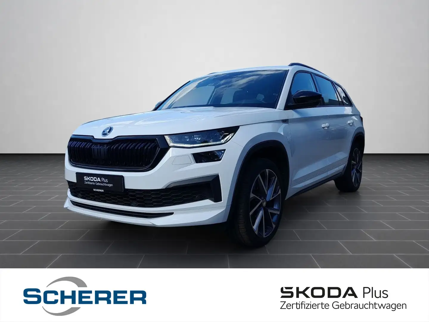 Skoda Kodiaq Sportline 2.0 TDI DSG 4x4 AHK Navi 20'' V Weiß - 1