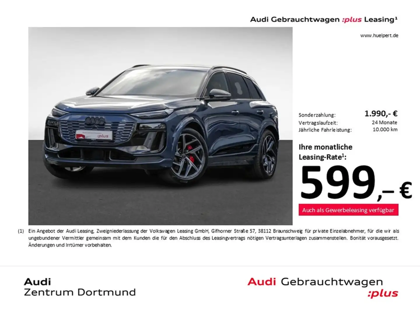 Audi SQ6 e-tron quattro PANO B&O AHK 360°CAM ACC LM21 Bleu - 1