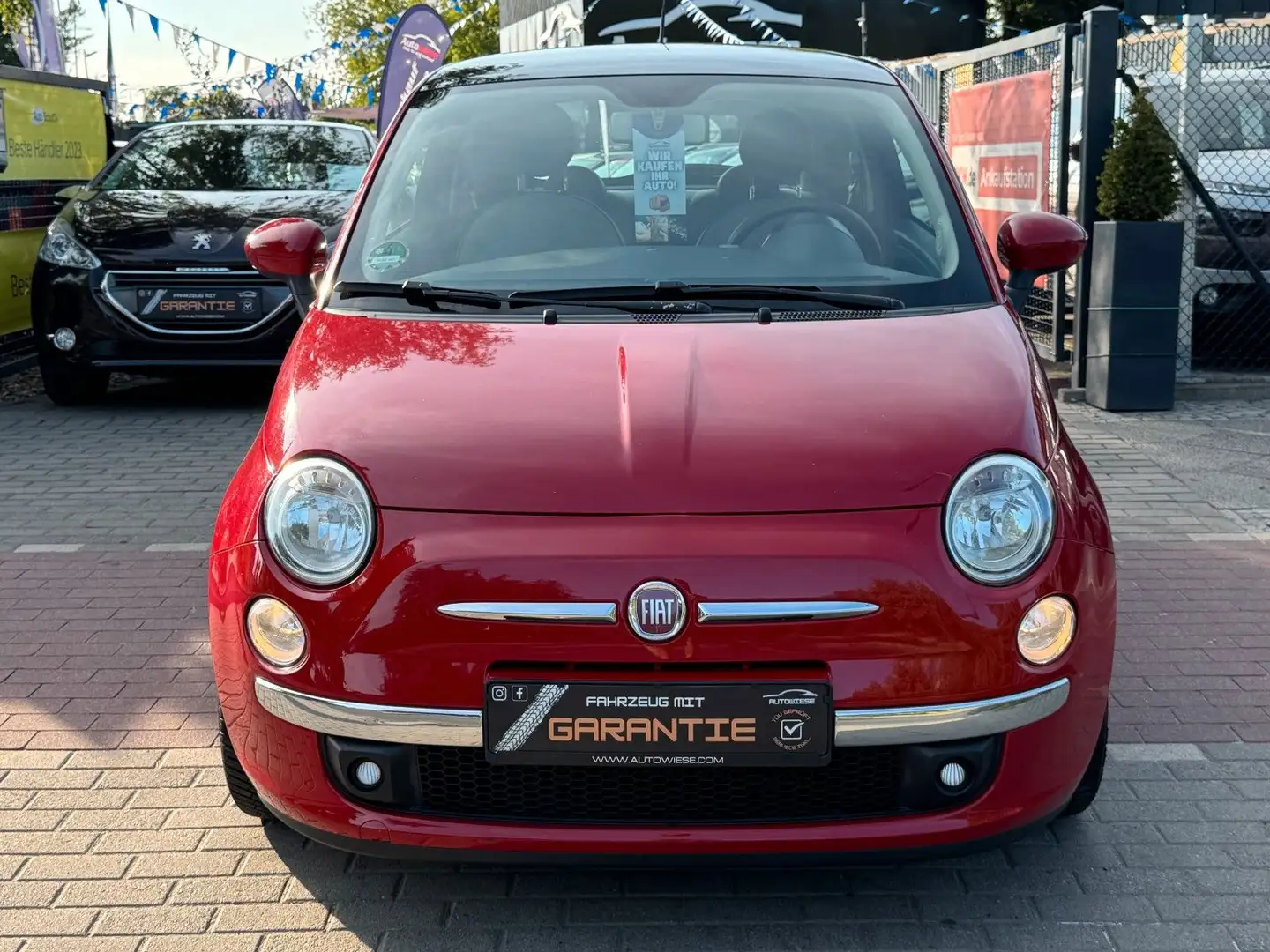 Fiat 500 Klima*Alu*Pano*Bluetooth*TÜV NEU Rot - 2