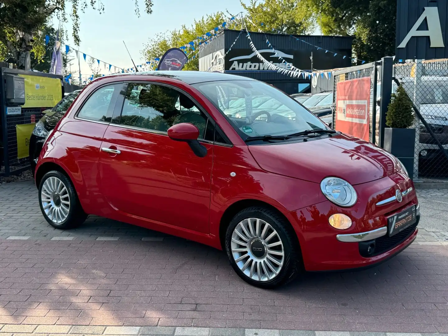 Fiat 500 Klima*Alu*Pano*Bluetooth*TÜV NEU Rot - 1