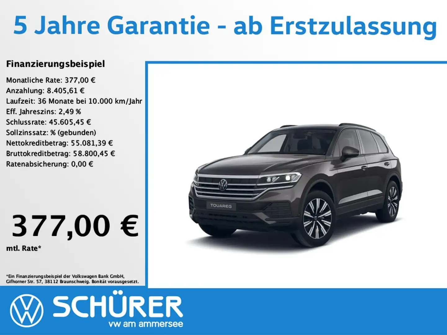 Volkswagen Touareg 3.0TDI 4Motion Luft AHK Softclose Keyless Braun - 1