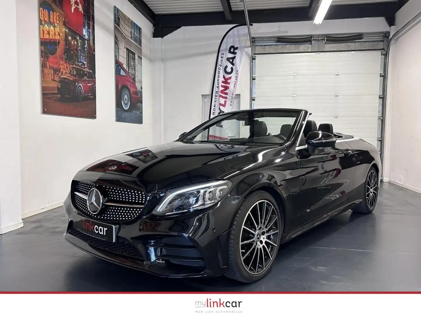 Mercedes-Benz C 200 Cabriolet C 200 AMG Line BVA 9G-Tronic Zwart - 1