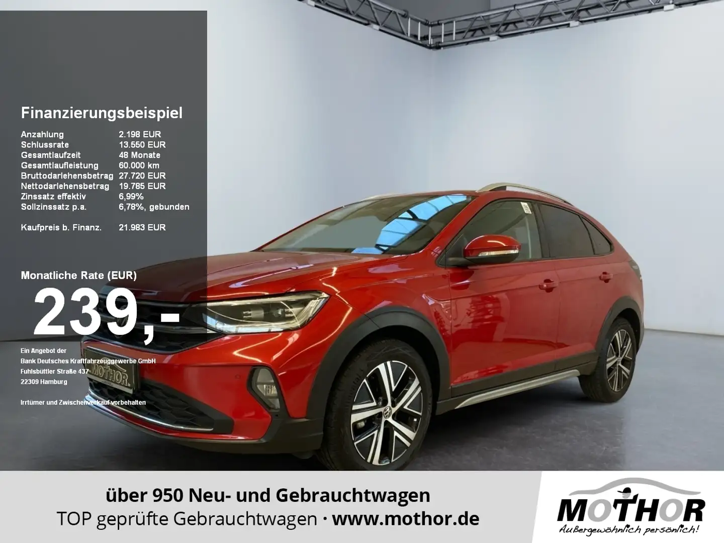 Volkswagen Taigo Style 1.0TSI DSG App-Connect DAB Radio USBc Rosso - 1