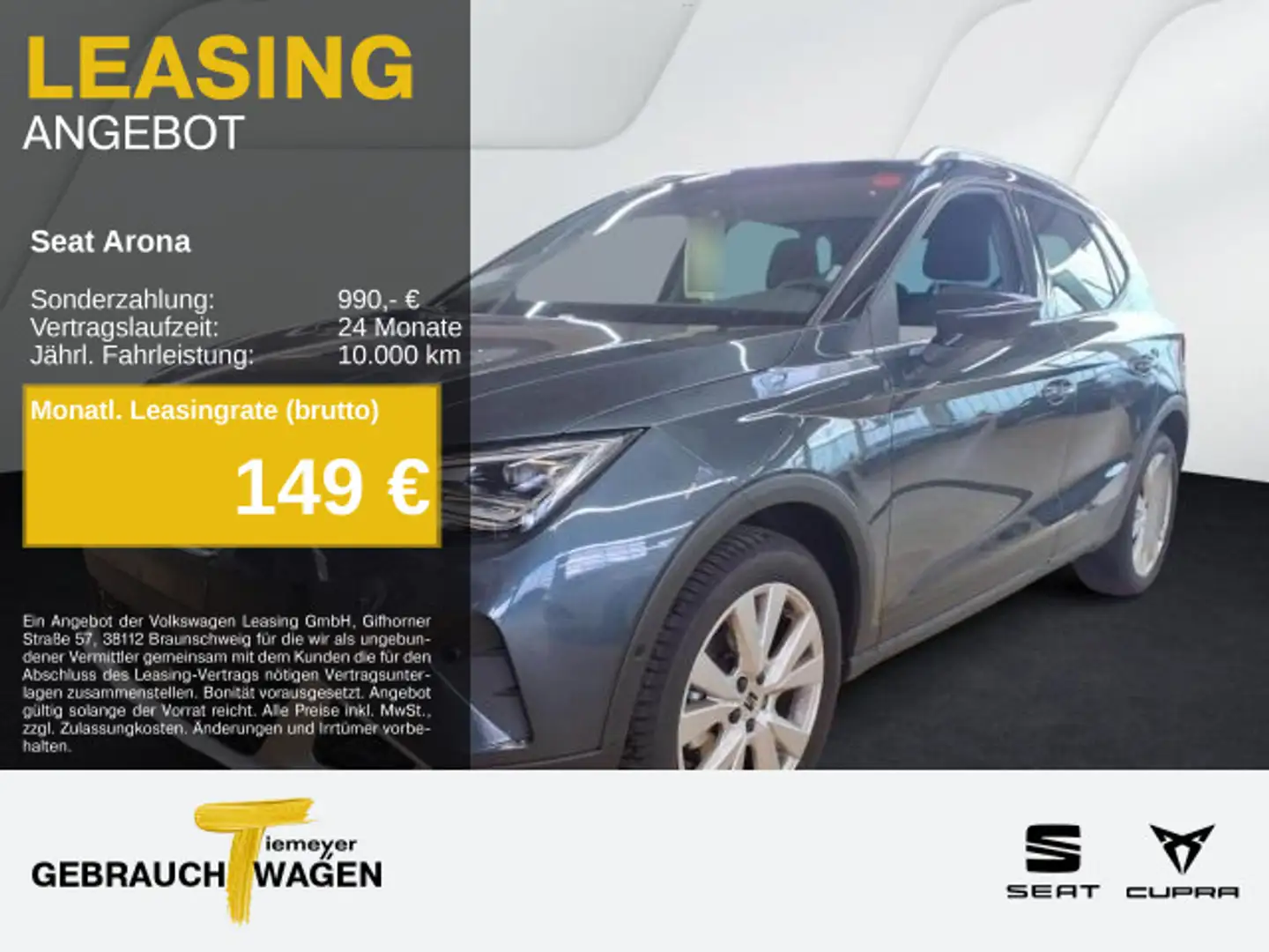 SEAT Arona 1.0 TSI DSG X-PERIENCE PARKLENK NAVI+ LED Grau - 1