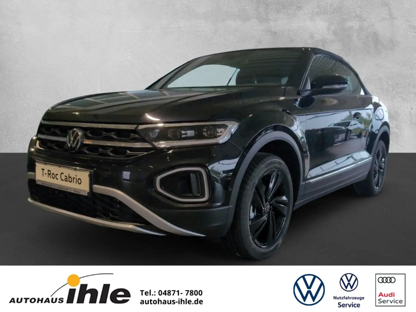 Volkswagen T-Roc Cabriolet 1,5 TSI DSG Black Style R-KAMERA+AHK+WIN Schwarz - 1