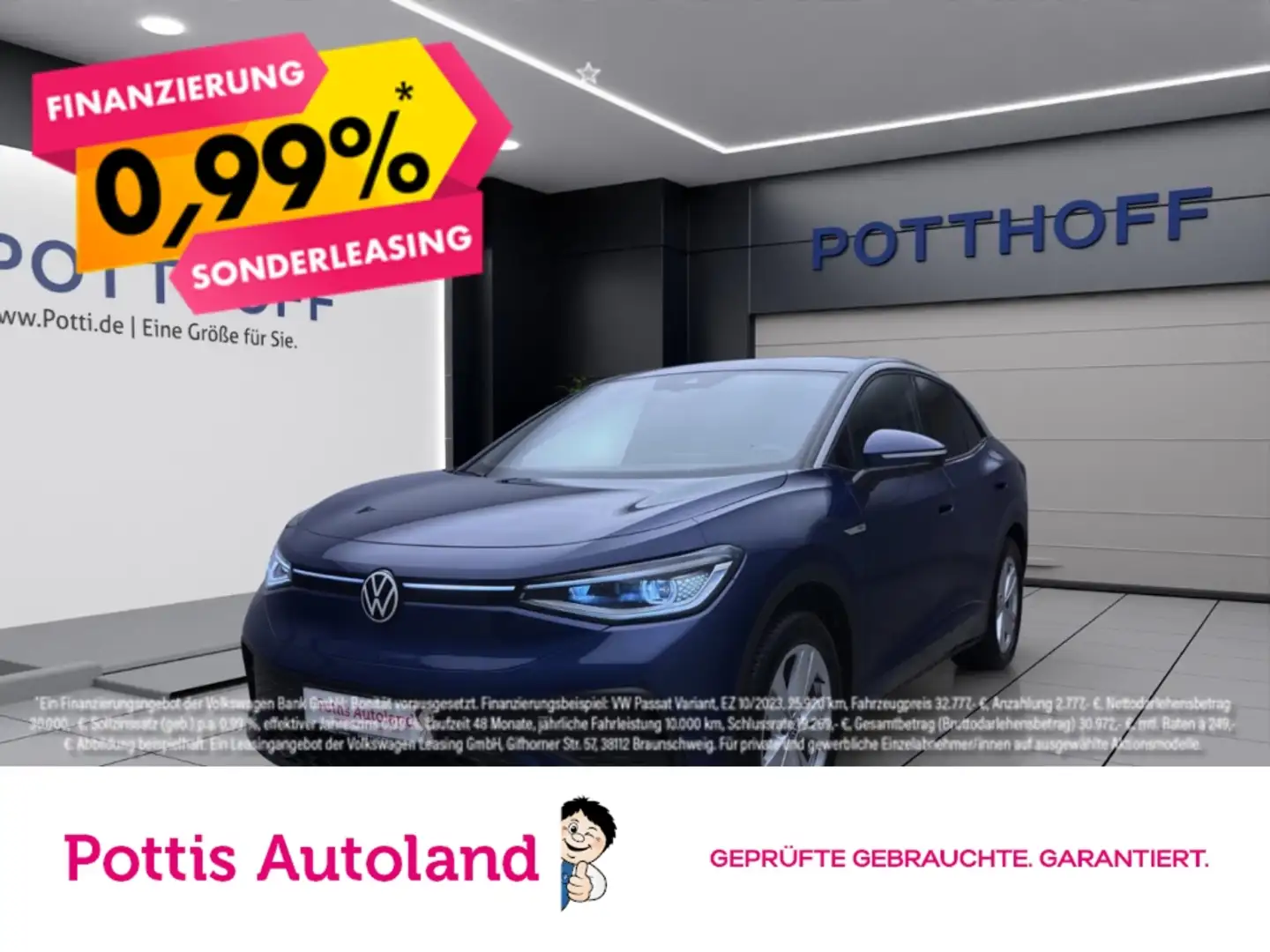 Volkswagen ID.5 PRO AHK NAVI IQ.LIGHT ACC Bleu - 1