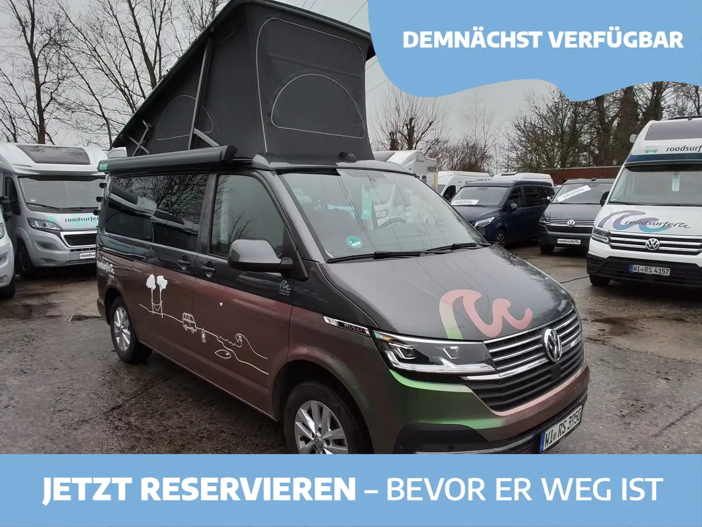 Volkswagen T6.1 California Ocean *el.Aufst.D *LED *Navi *AUT Grijs - 1