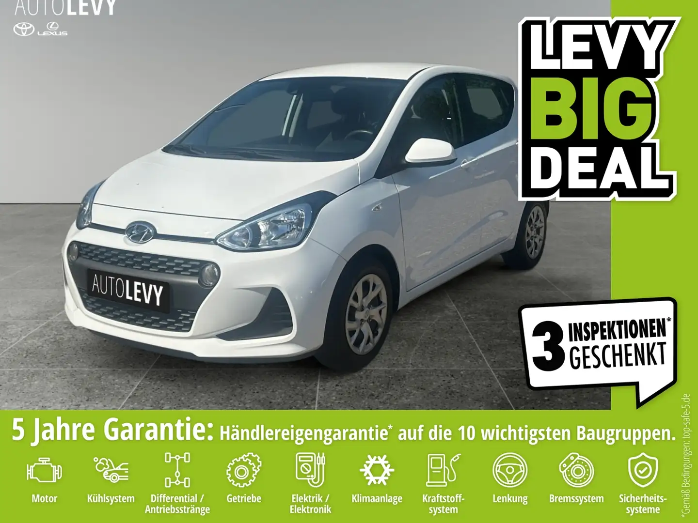 Hyundai i10 1.0 Trend PDC AUT SHZ SpurH White - 1