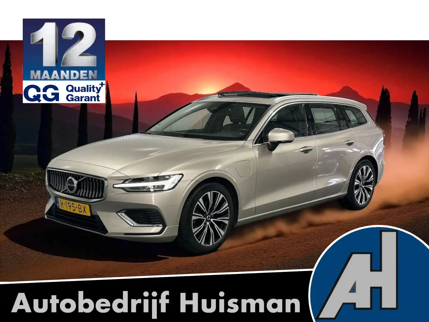 Volvo V60 2.0 T6 AWD LONG RANGE 293kW/399pk Aut8 Plug-in hyb Grijs - 1