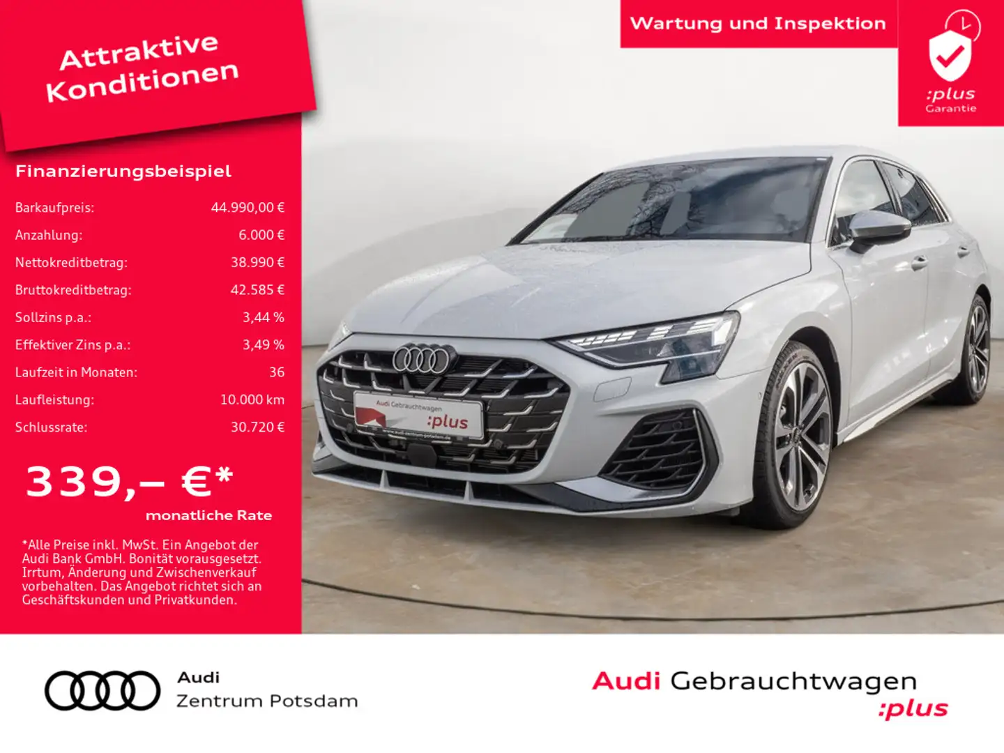 Audi S3 Sportback TFSI quattro LED NAVI VIRTUAL Blanc - 1