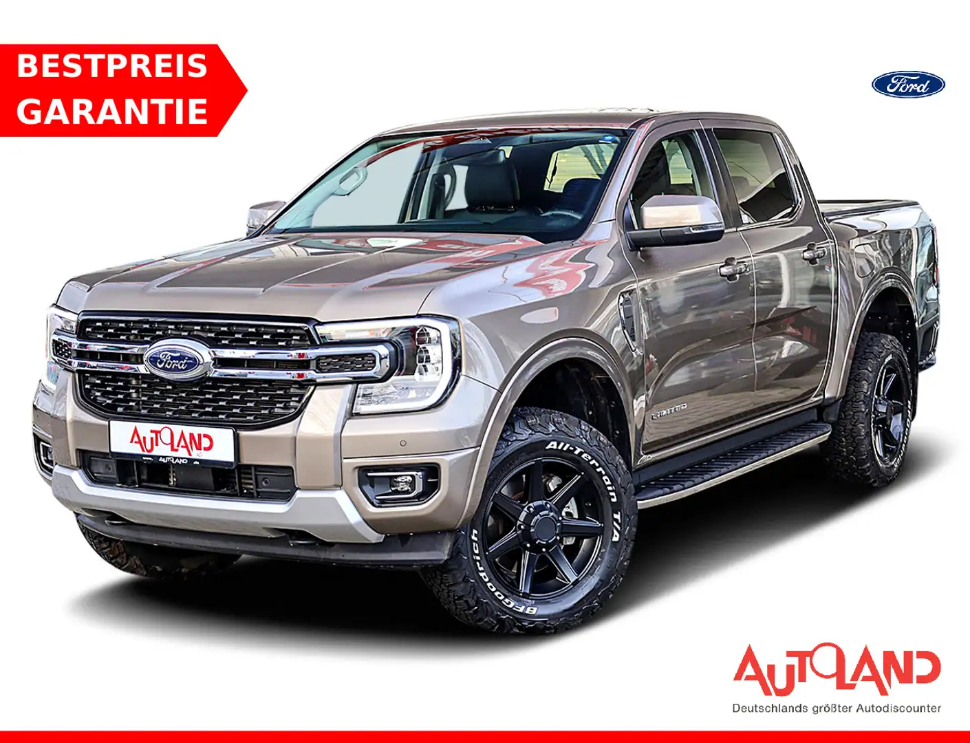 Ford Ranger 2.0 Limited 4WD Doka LED Navi ACC AHK PDC Argent - 1