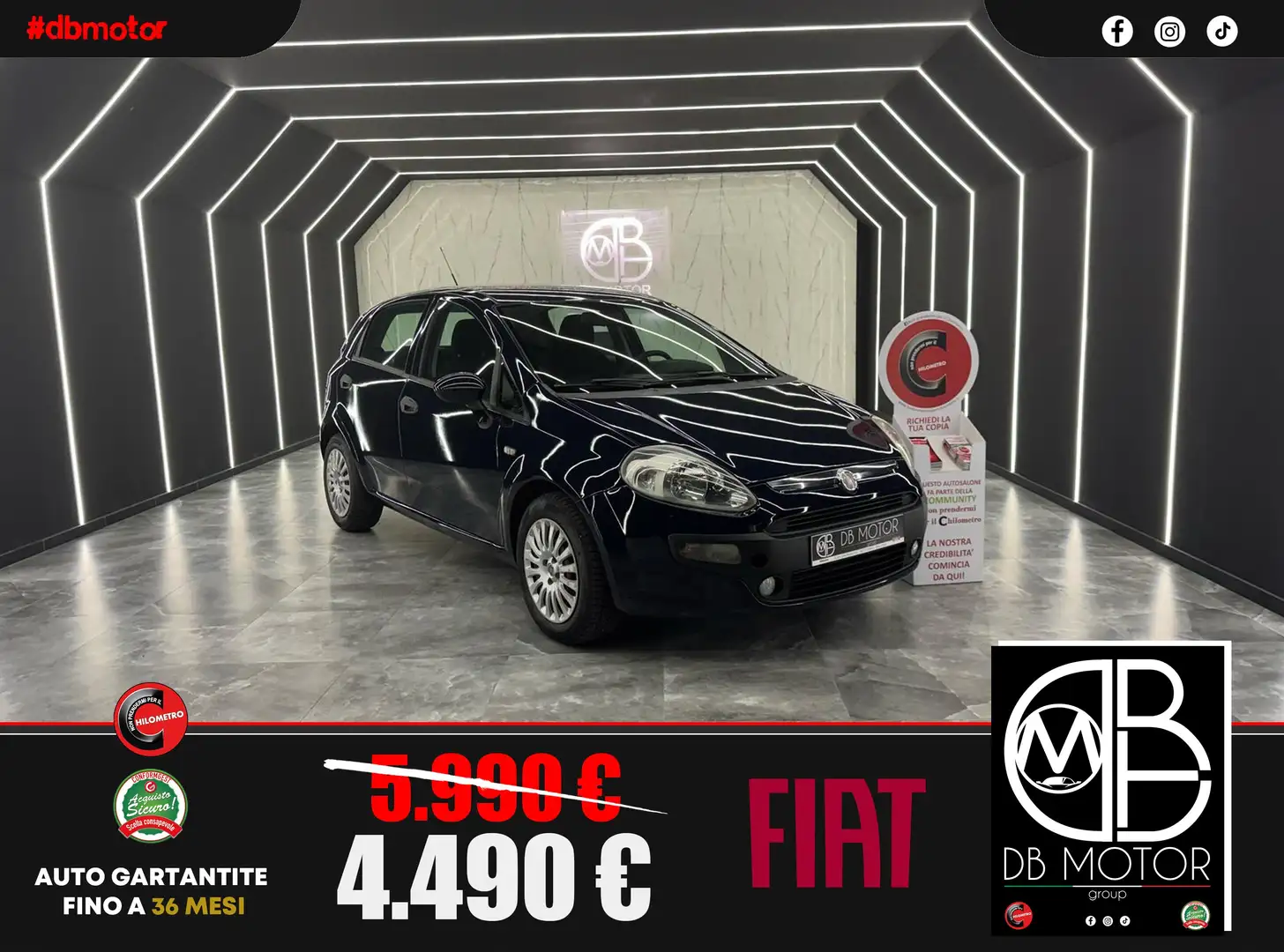 Fiat Punto Evo Punto III 2009 Evo 5p 1.3 mjt Dynamic Nero - 1