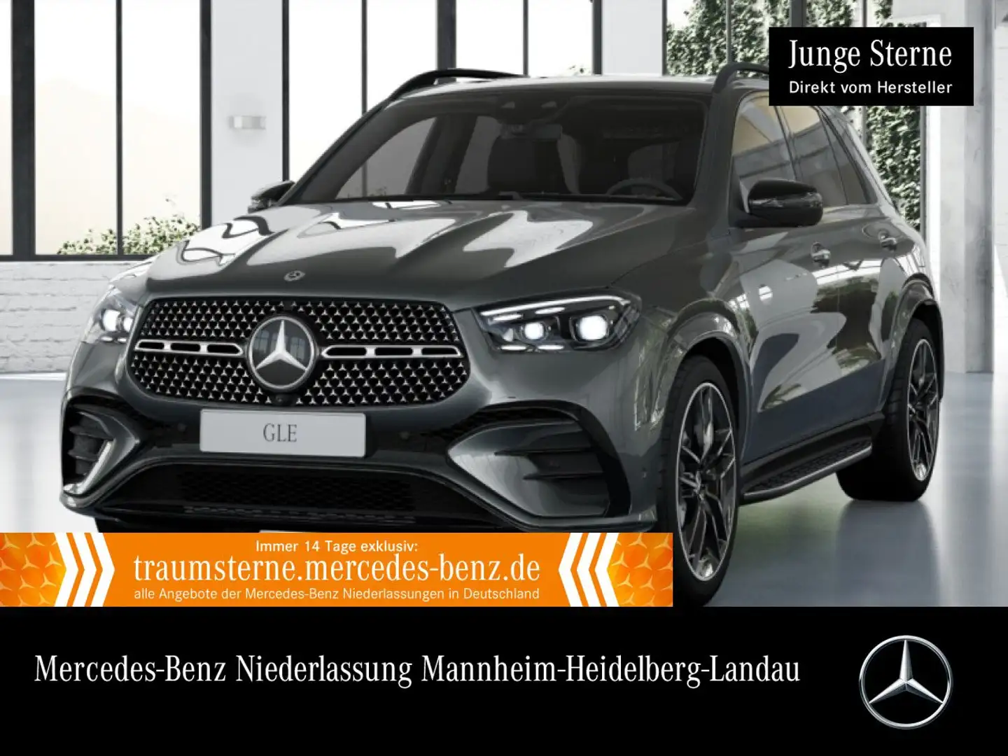 Mercedes-Benz GLE 350 de 4M AMG+NIGHT+PANO+360+AHK+MULTIBEAM+HUD Grau - 1