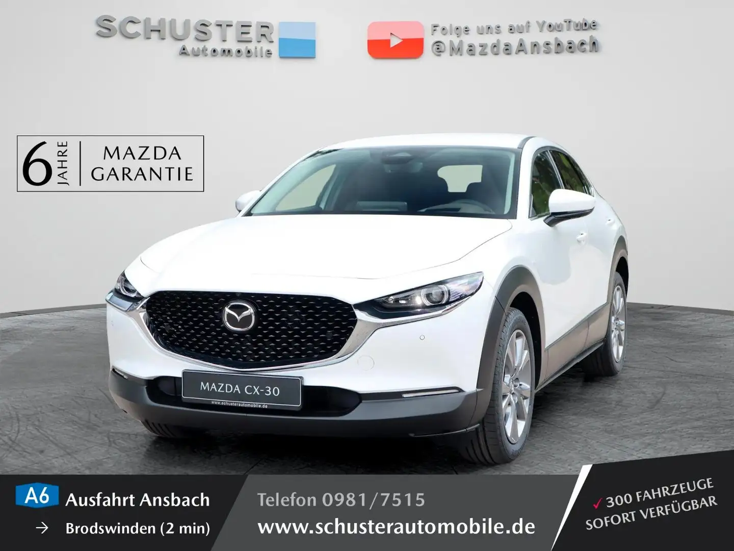 Mazda CX-30 2025 Takumi X186PS AG LEDER BOSE MATRIX 4K Weiß - 1