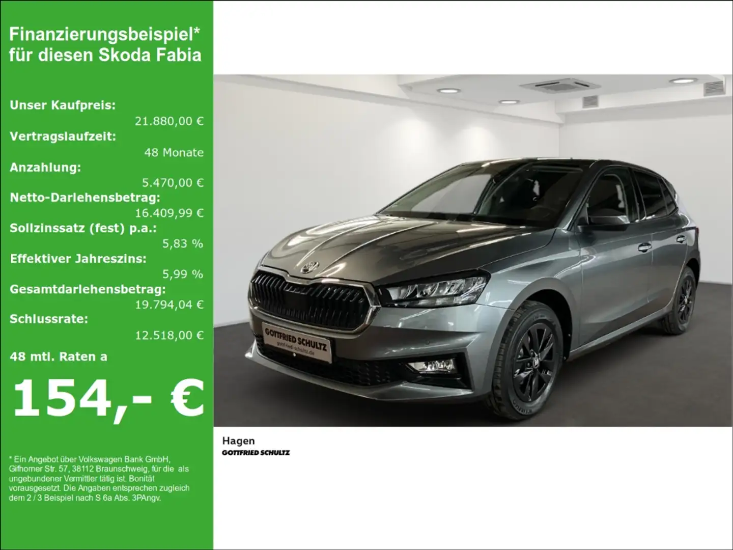 Skoda Fabia Selection 1.0 TSI Grau - 1