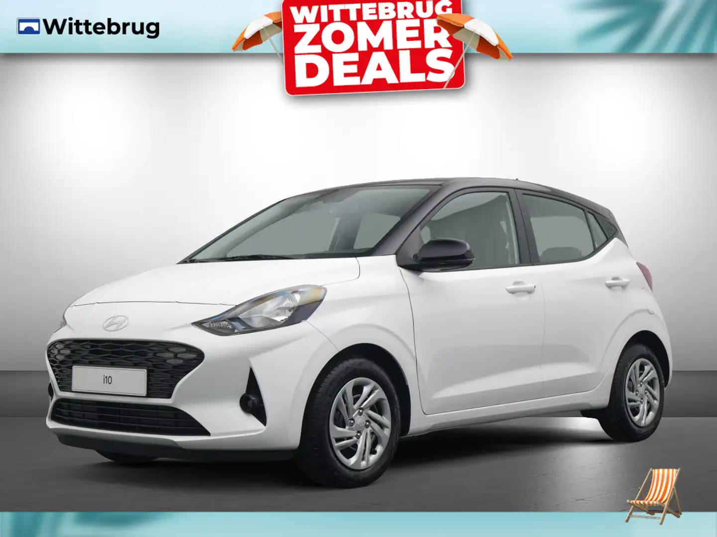Hyundai i10 1.0 Premium Met Navigatie, Climate Control en Came Wit - 1