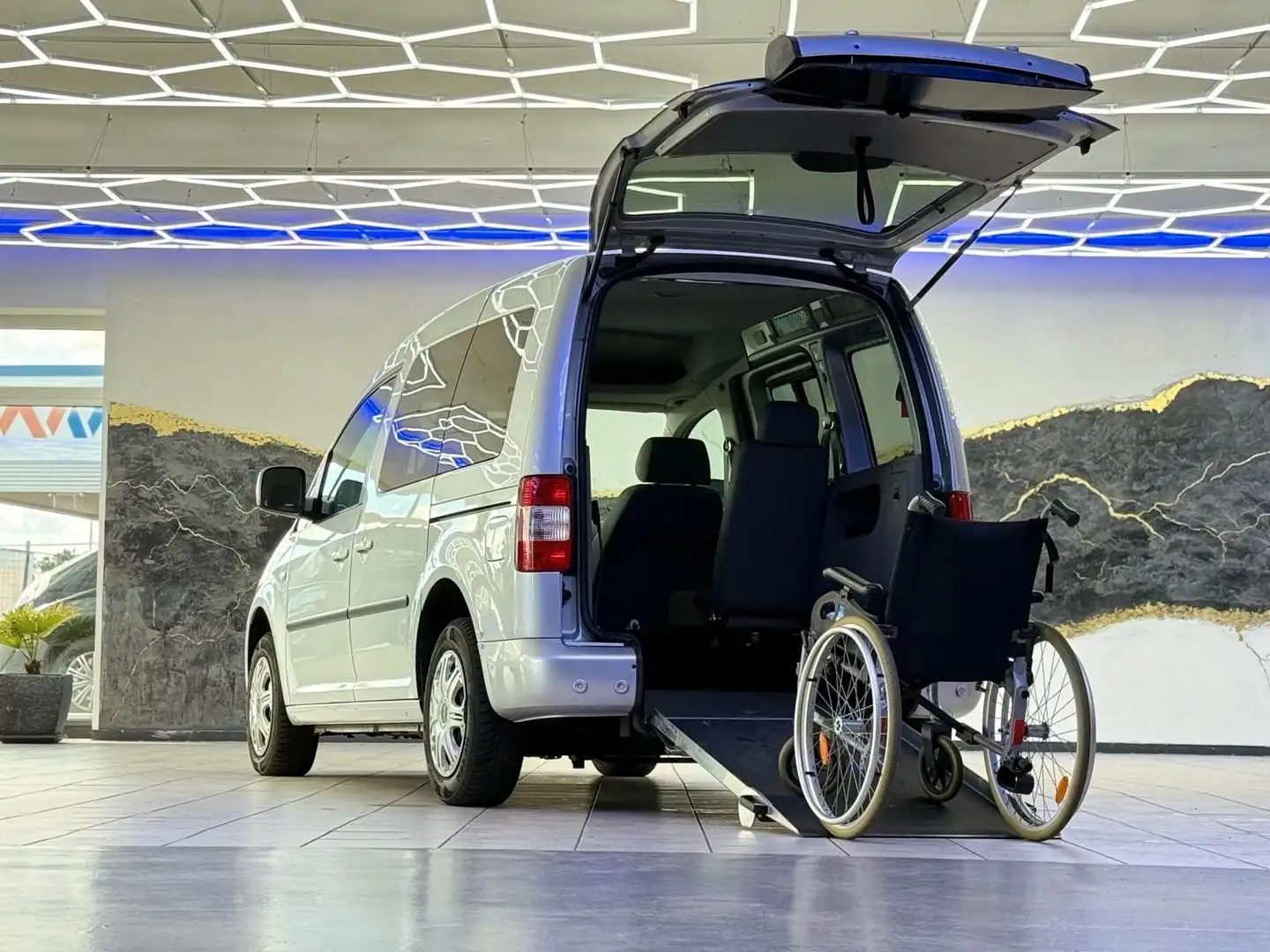 Volkswagen Caddy -DSG-Behindertengerecht-Rampe Silber - 1
