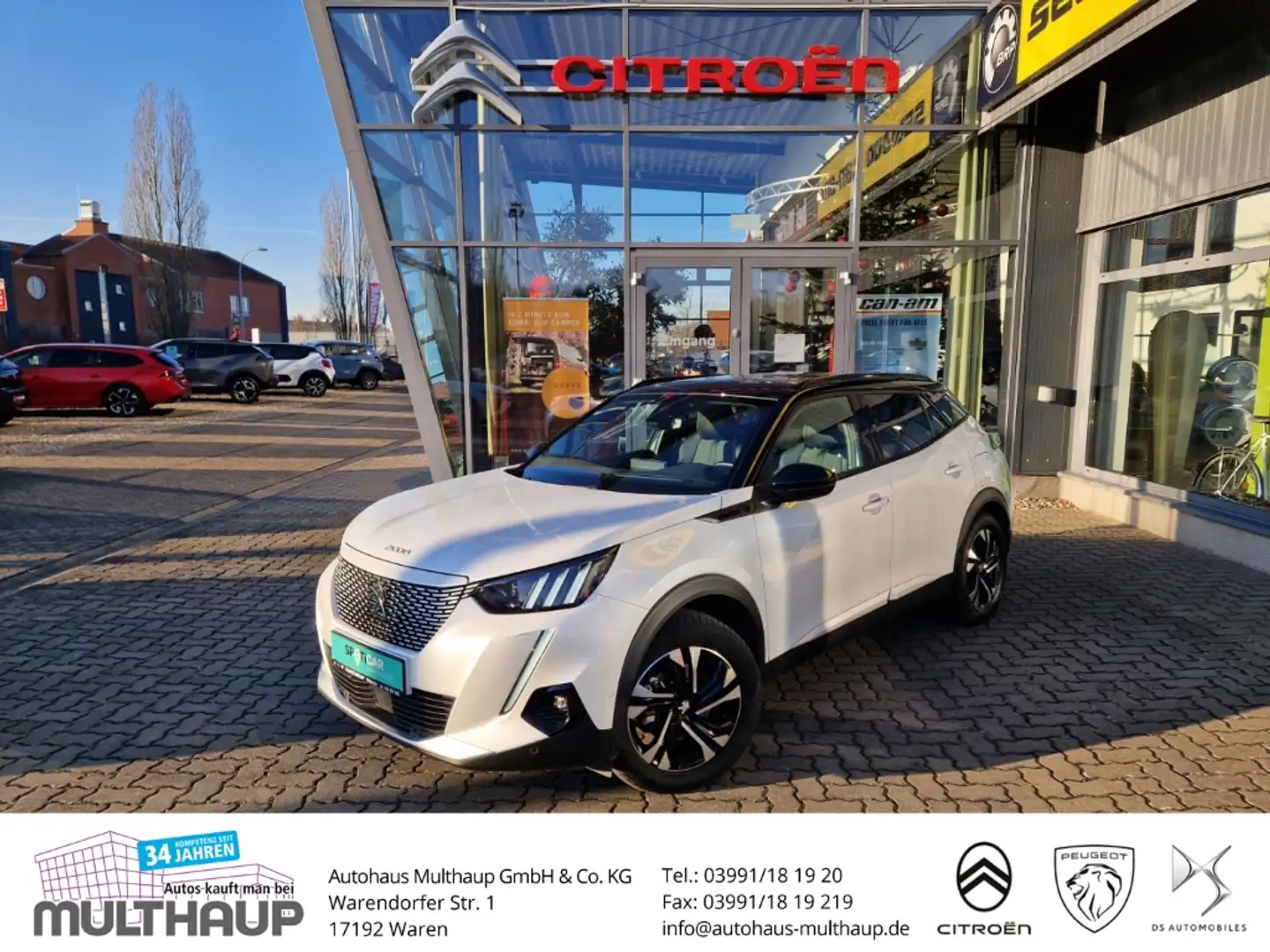 Peugeot 2008 e- GT SHZ StandHZG LED PDC El. Panodach Blanc - 1