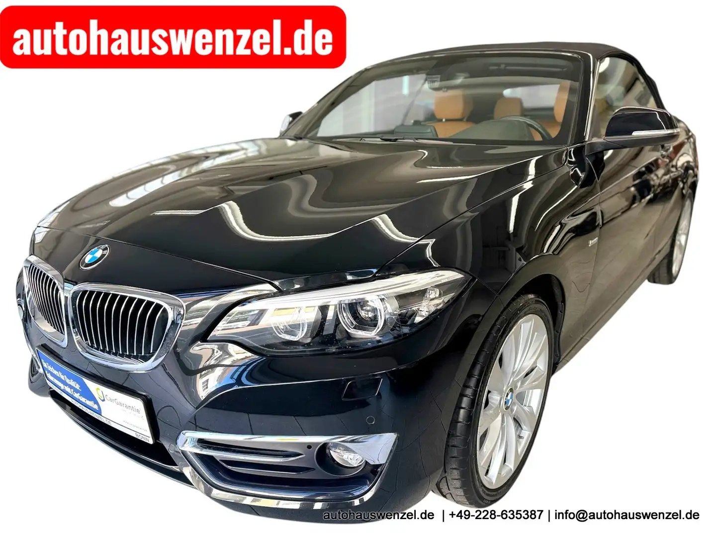 BMW 230 i Aut. Cabrio "Luxury Line" LEDER NAVI LED Schwarz - 1