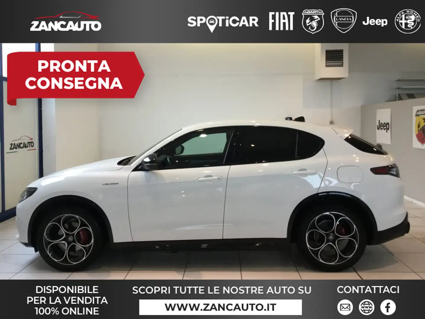 Alfa Romeo Stelvio 2.2 Turbodiesel 210 CV AT8 Q4 Veloce MY24 Bianco - 1