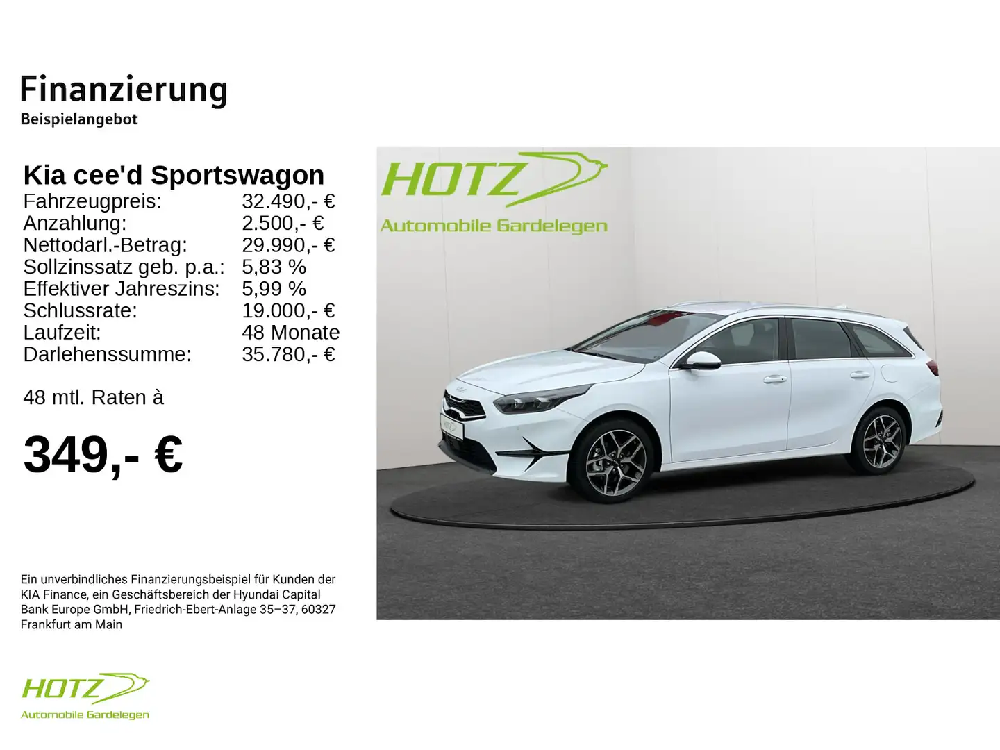 Kia Ceed SW 1.6D DCT7 Spirit Navi/JBL-Sound/Rückfahr Weiß - 2