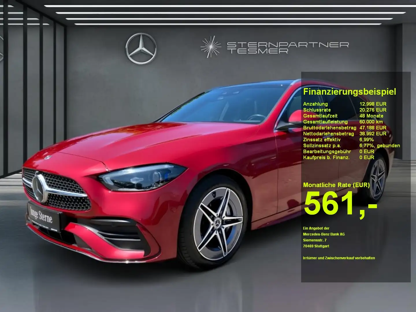 Mercedes-Benz C 300 de 4M T AMG Panor. AHK Distronic Digit.L. Rosso - 1