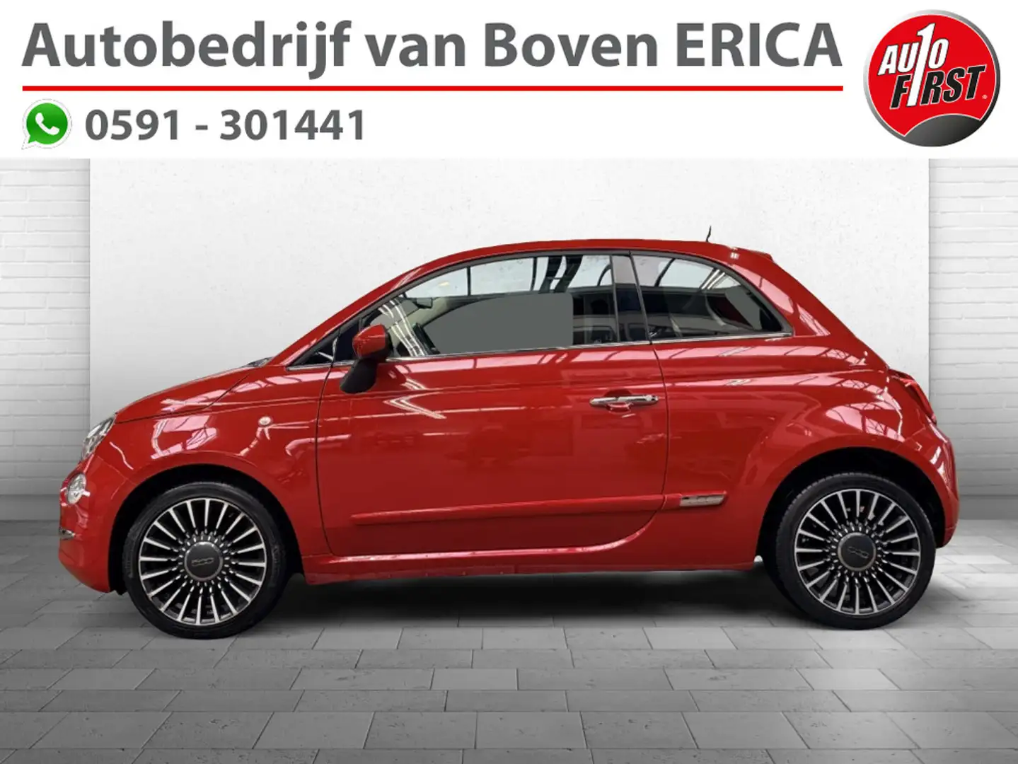 Fiat 500 0.9 TwinAir Turbo 80PK Lounge Panodak Cruise Navi Rouge - 1