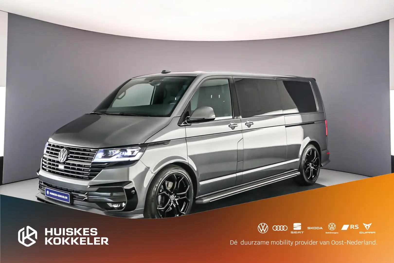 Volkswagen T6.1 Transporter Caravelle T6.1 ABT 2.0 TDI 204PK DSG L2H1 Dubbel c Grijs - 1