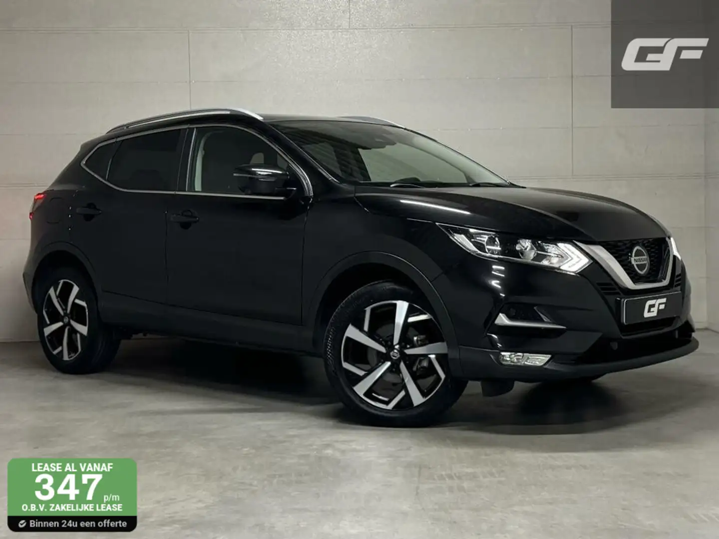 Nissan Qashqai 1.3 DIG-T Tekna + Pano 360° CarPlay Leer NAP Zwart - 1