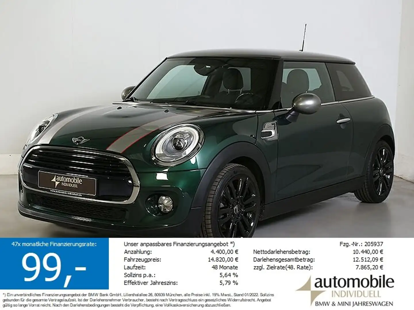 MINI Cooper 3-Türer Seven Chili LED Navigation Sitzh Verde - 1