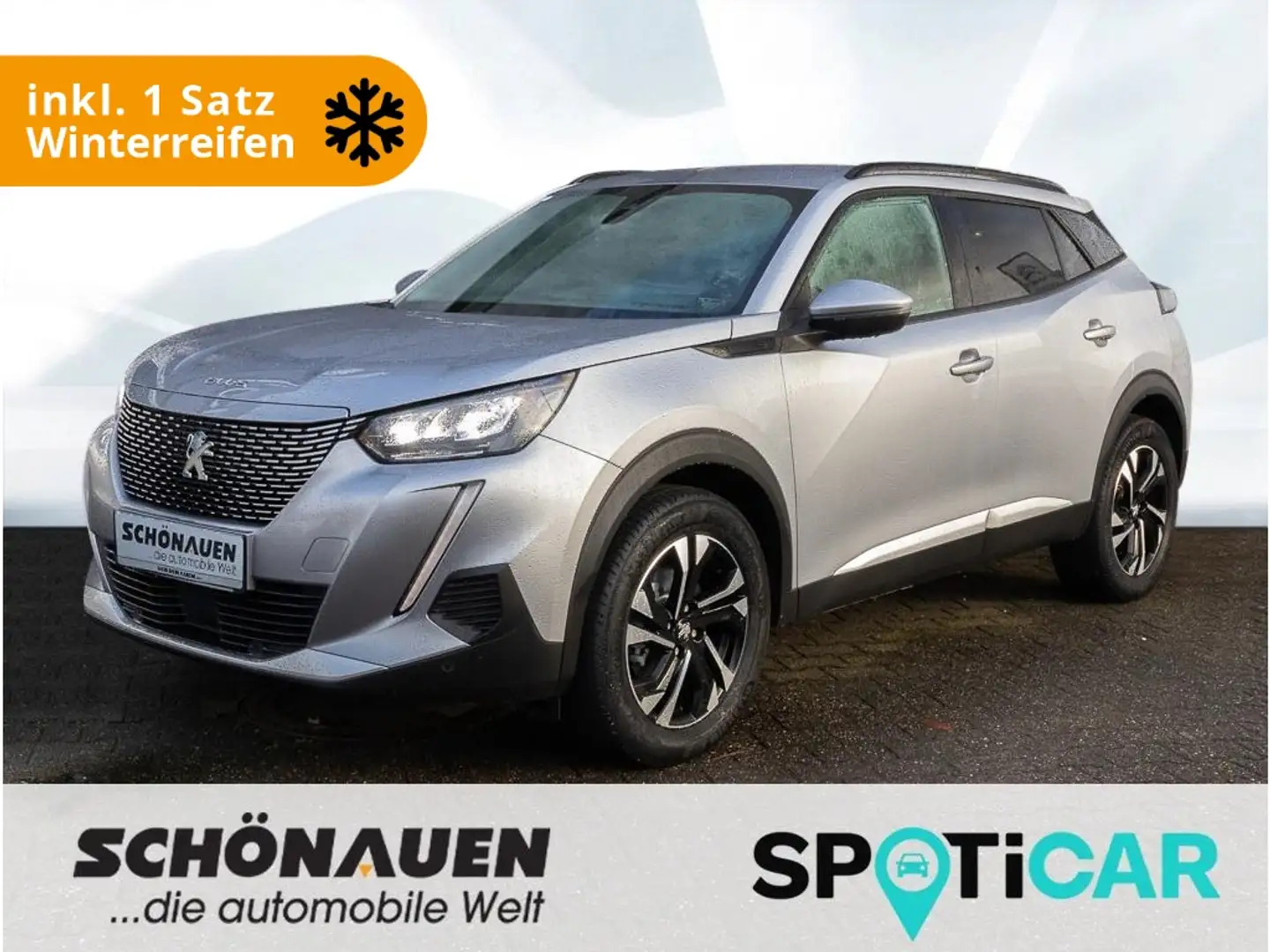Peugeot 2008 ELEKTRO ALLURE (11kW) +SHZ+NAVI+CARPLAY+MET Grijs - 1