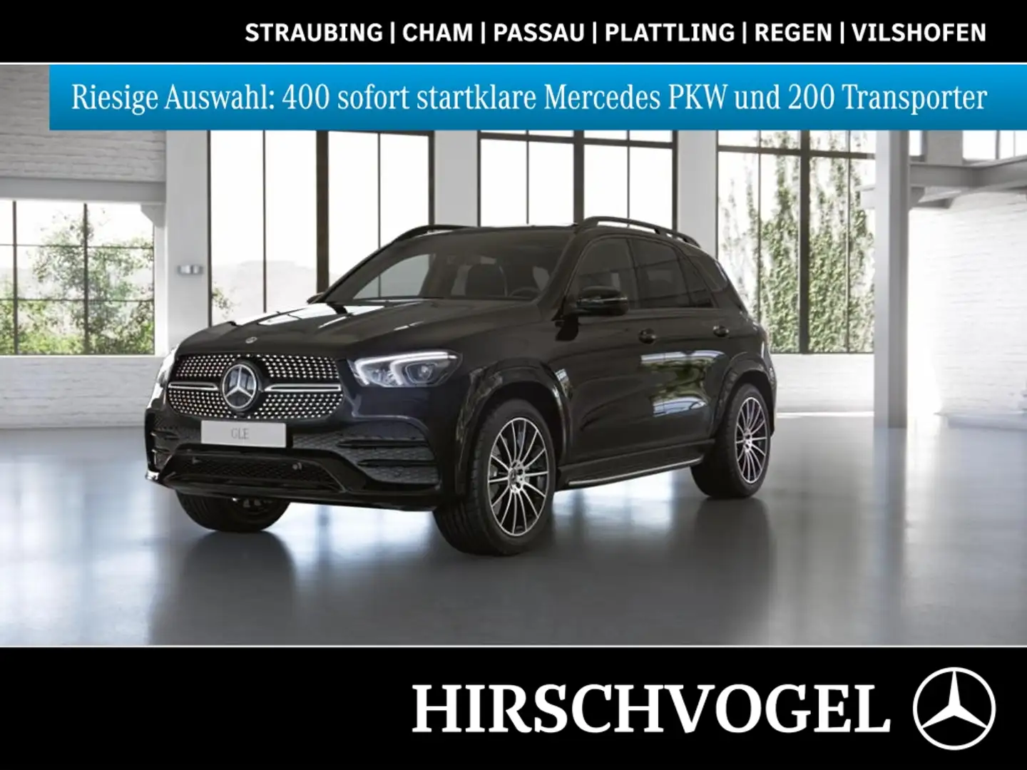 Mercedes-Benz GLE 350 de 4M AMG-Line+Night+Pano+AHK+DISTR+360K Schwarz - 1