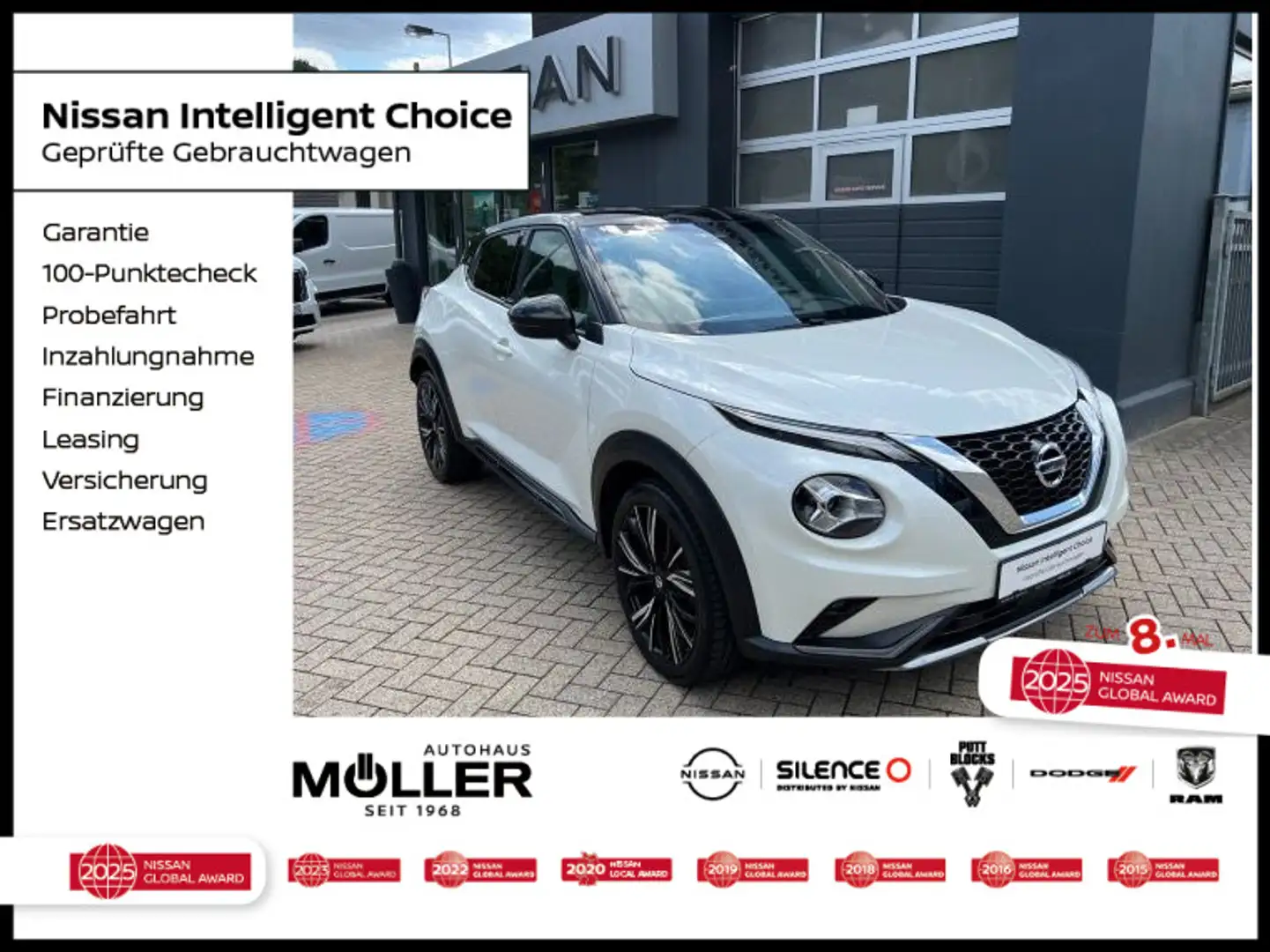 Nissan Juke 1.0 DIG-T DCT-Automatik N-Design Navi BOSE Wit - 1
