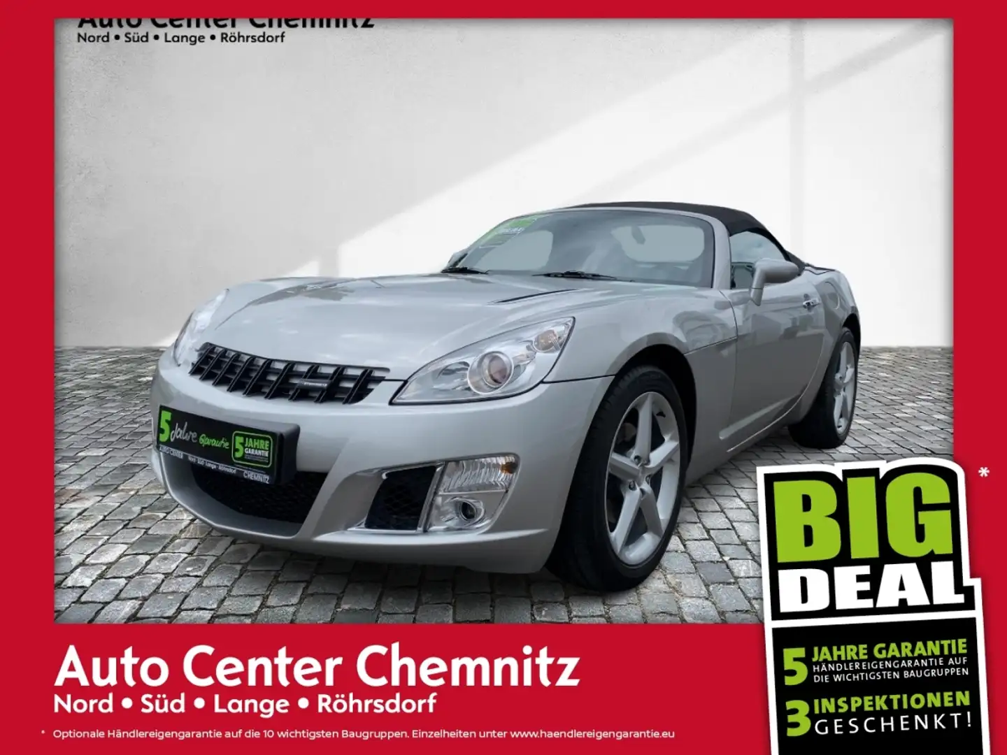 Opel GT 2.0 Turbo Roadster 1.Hd Sammlerstück Leder Zilver - 1