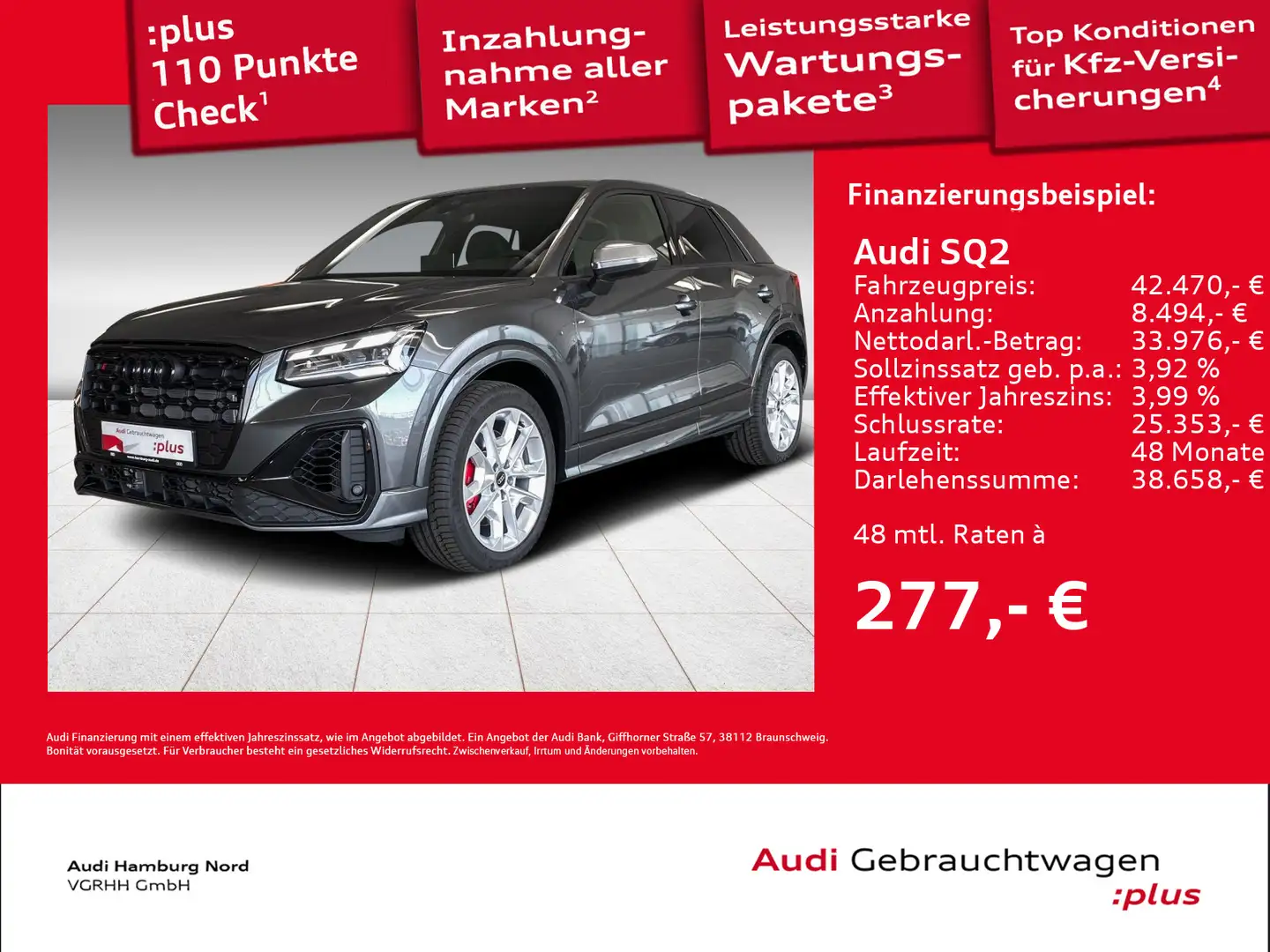 Audi SQ2 2.0 TFSI qu. Matrix Navi Keyless ACC CarPlay Grau - 1