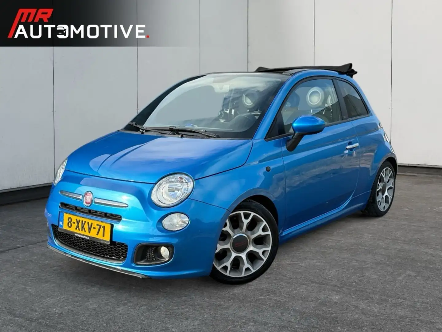 Fiat 500 S Cabriolet - Sportuitvoering, Leer, Laser Blu, Fa Blauw - 1