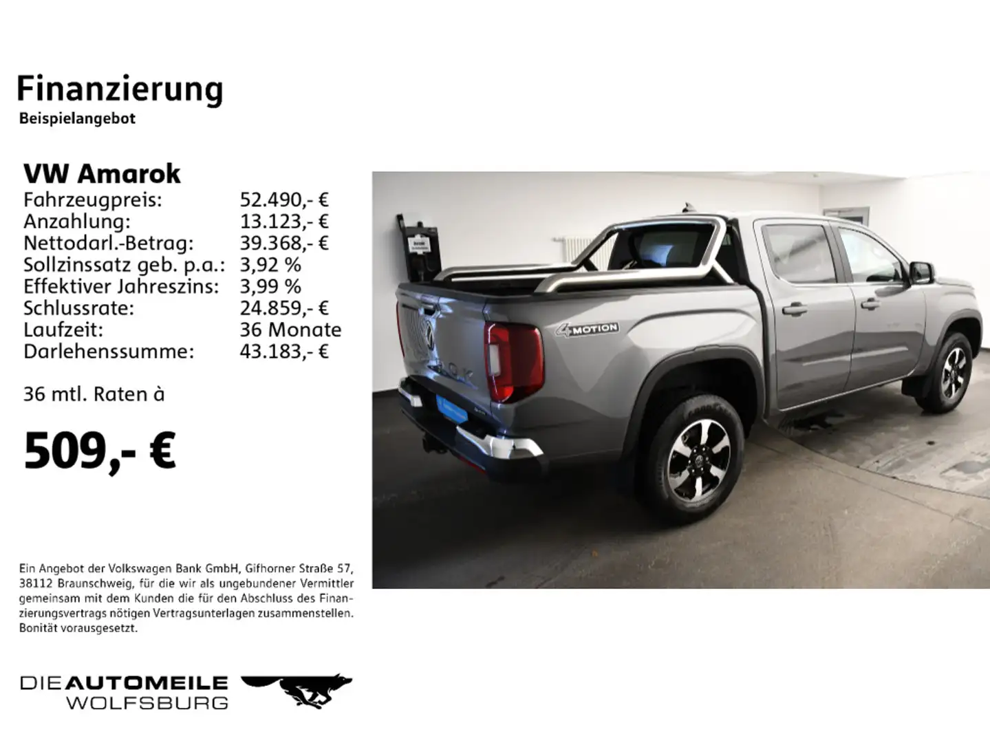 Volkswagen Amarok DC 2.0 TDI 4M Automatik Style Stand/AHK/I Gris - 2