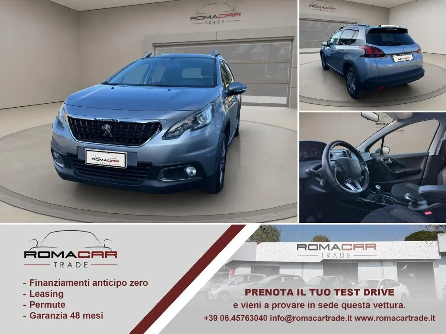 Peugeot 2008 1° serie PureTech 82 S&S Allure Grigio - 1