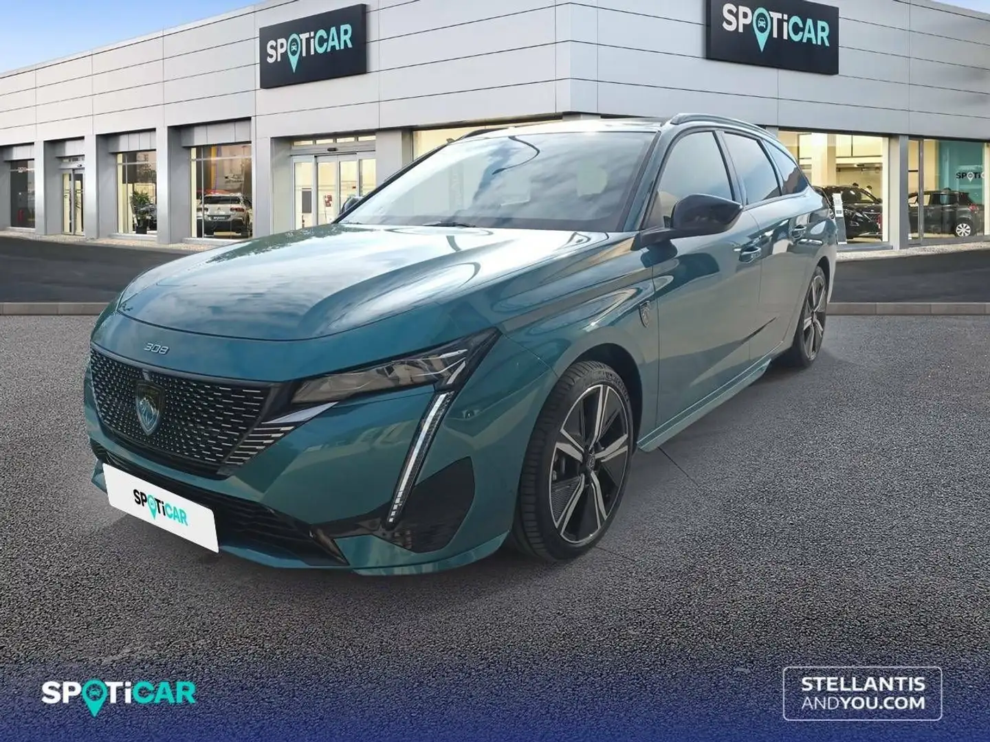 Peugeot 308 SW  Hybrid 136 e-DCS6 GT Bleu - 1