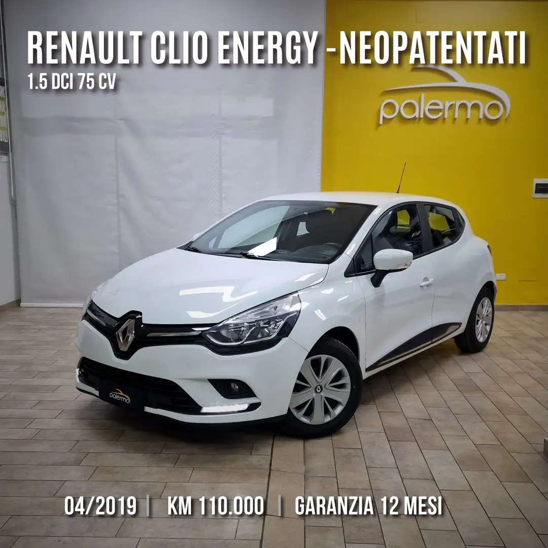 Renault Clio Clio 1.5 dci Energy Business 75cv - NEOPATENTATI Bianco - 1